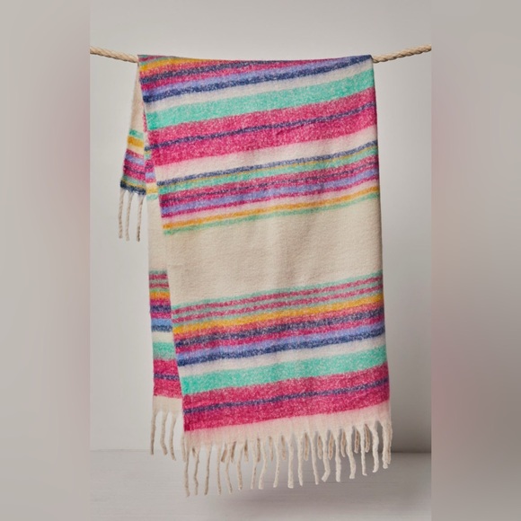 NWT Free People Skye Stripe Blanket - Picture 2 of 4